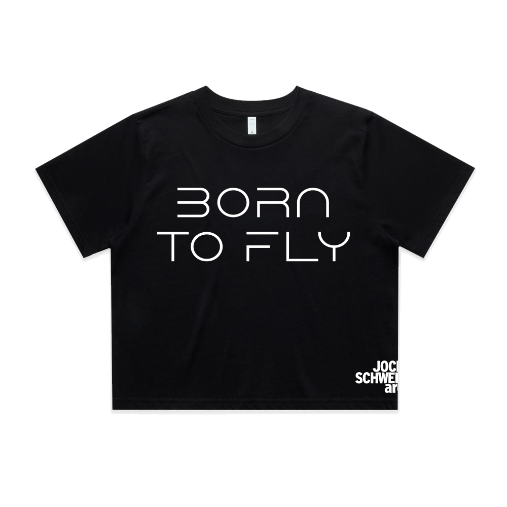 Born to Fly - Crop Top Black