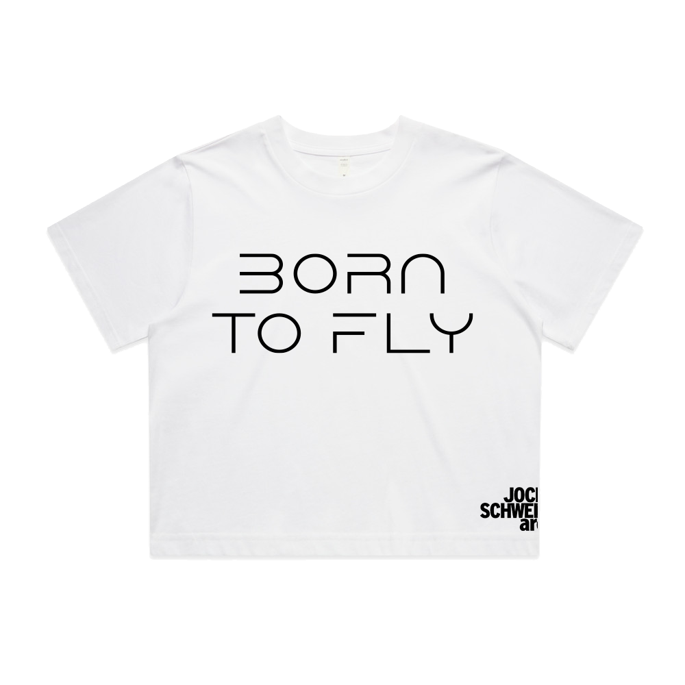 Born to Fly - Crop Top White
