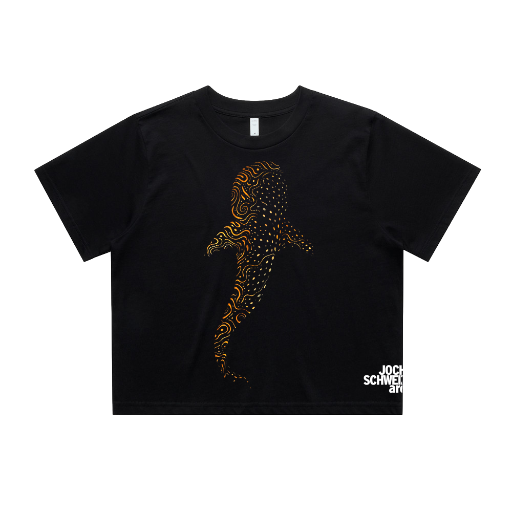 Whale Glow - Crop Top Black
